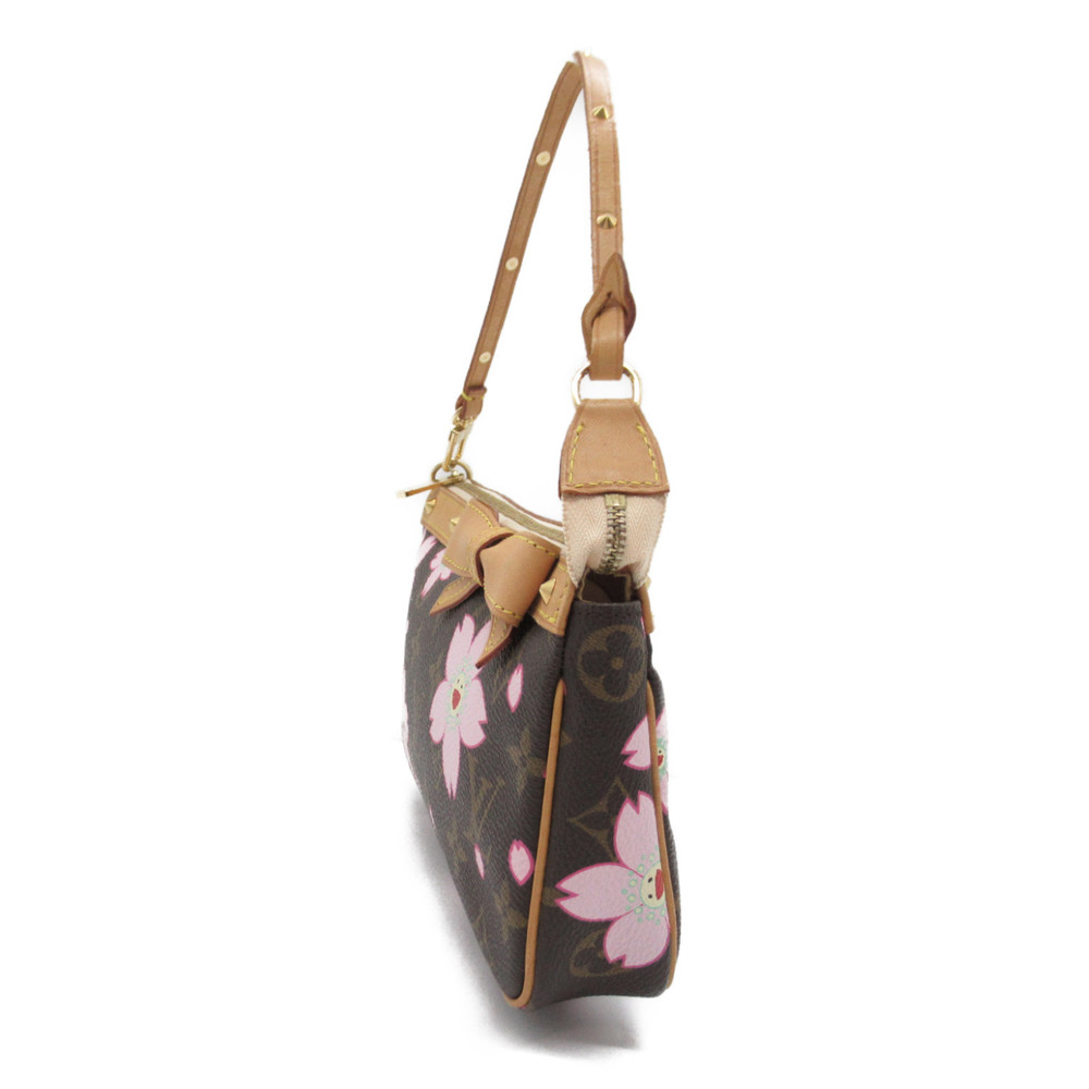 Louis Vuitton Pochette Pouch Accessory Monogram Cherry Blossom Brown - Picture 4 of 5